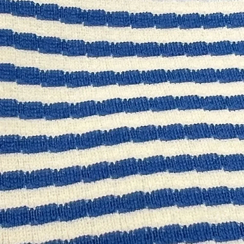 Adidas climachill blue tonal striped golf polo shirt size M